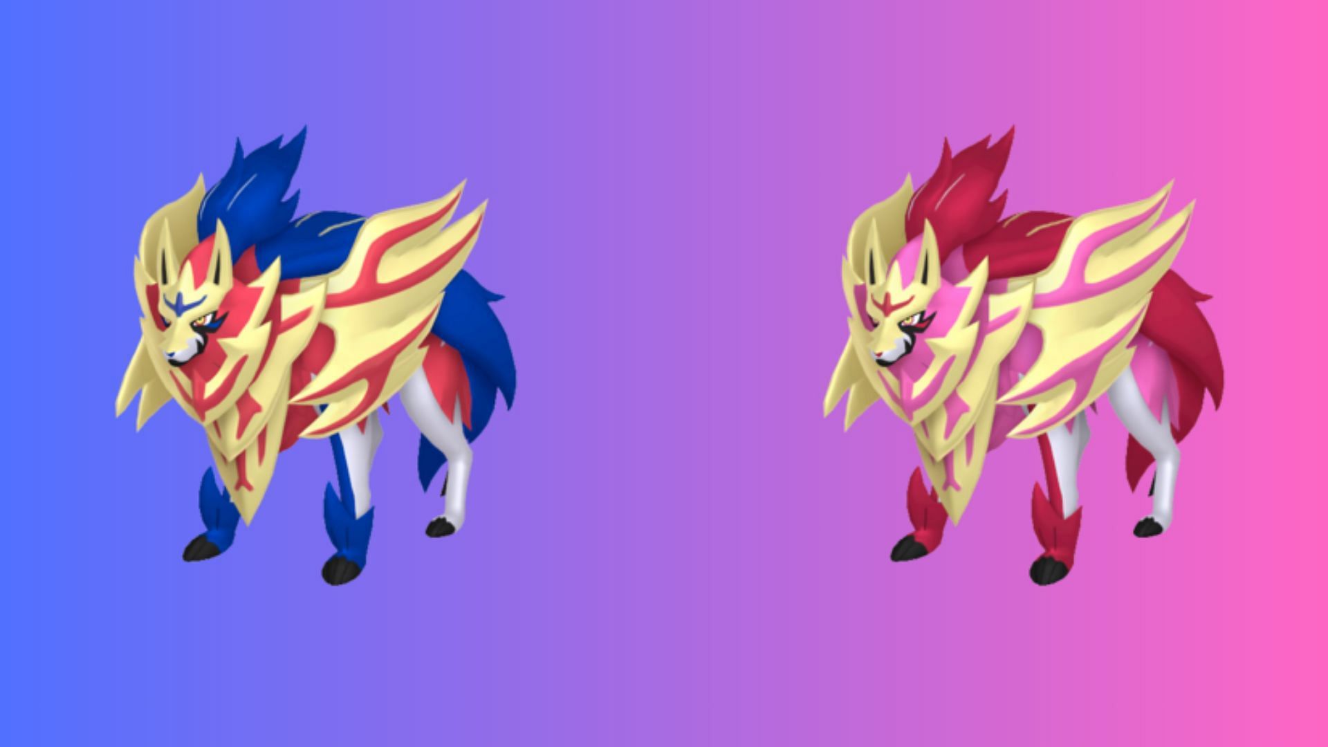 Crowned Shield Zamazenta and its shiny form (Image via TPC)
